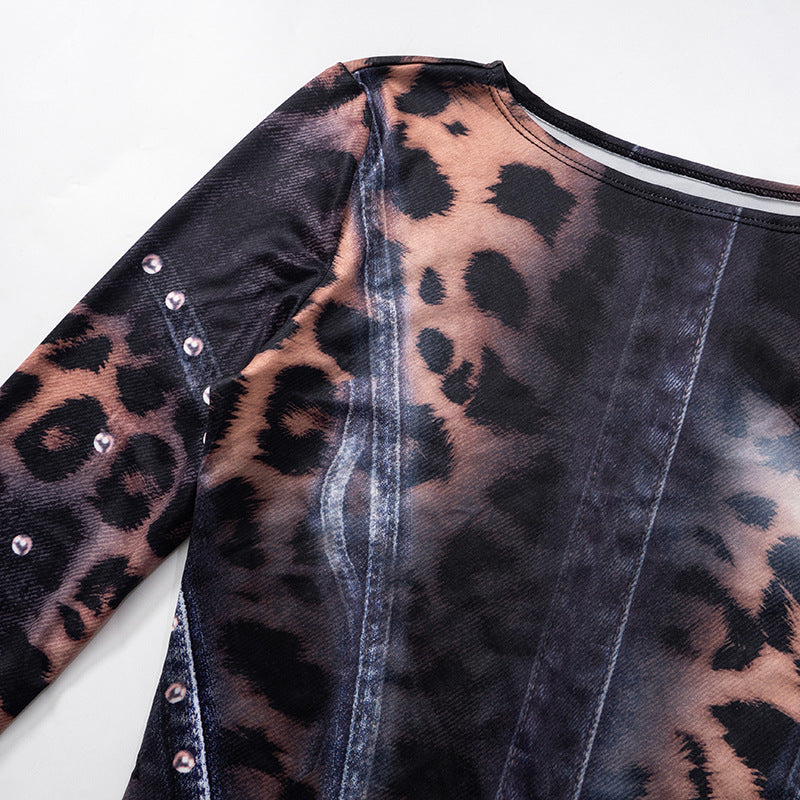 The Animal Print Bodycon Mini Dress