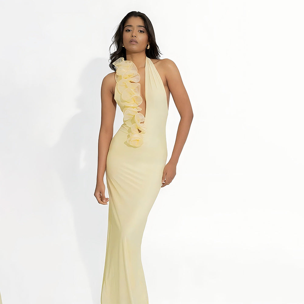 The "Seraphina" Halter Backless Gown