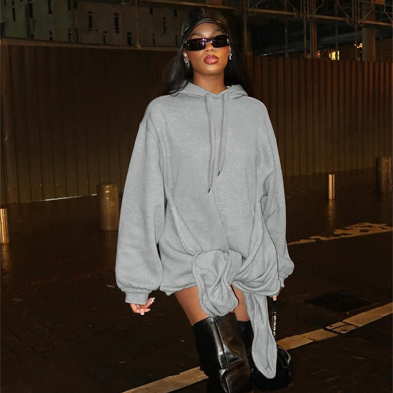 The Asymmetric Hooded Pullover