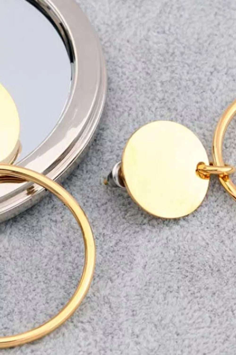 Gold-Plated Stainless Steel Drop Earrings - London's Closet Boutique