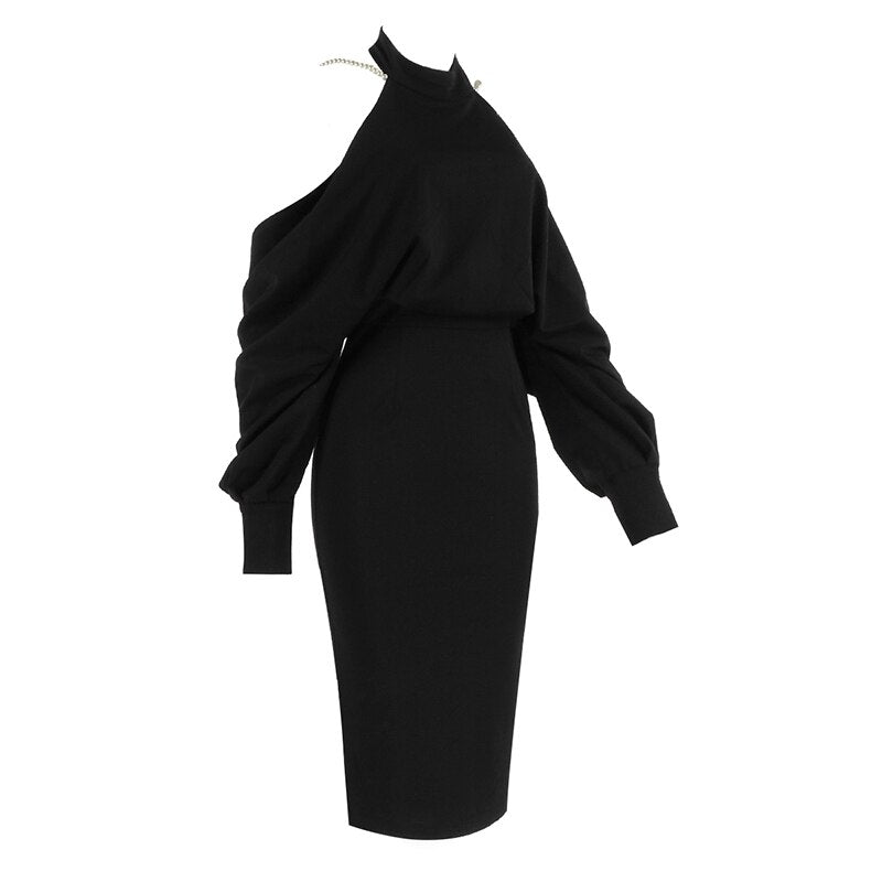 Hannah's Sexy Backless Pearl Chain Dress - London's Closet Boutique