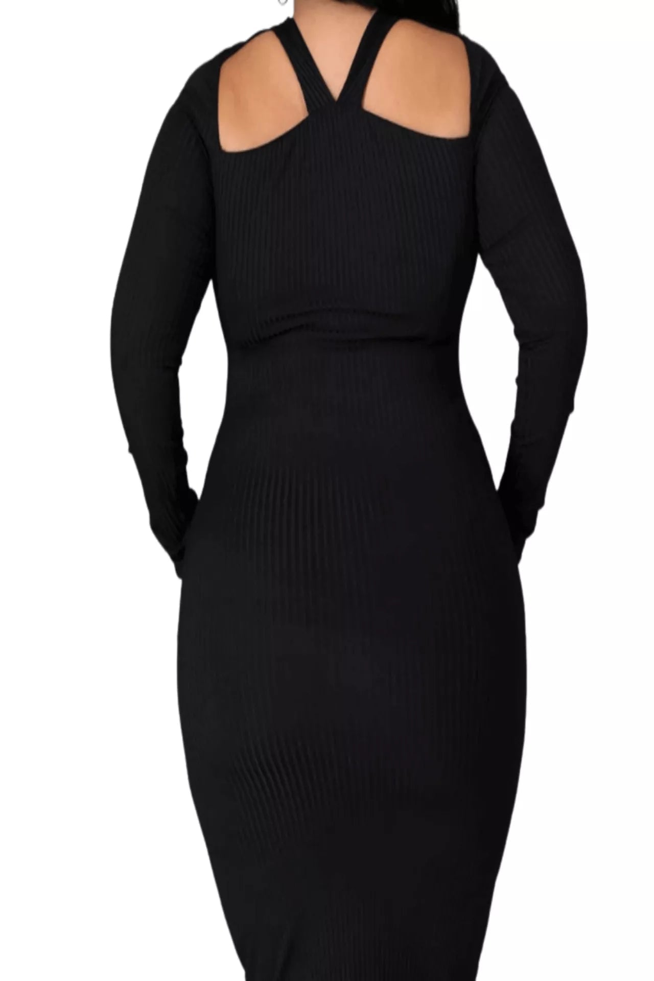 Sweet Dreams Ribbed Cutout Sweater Dress - London's Closet Boutique
