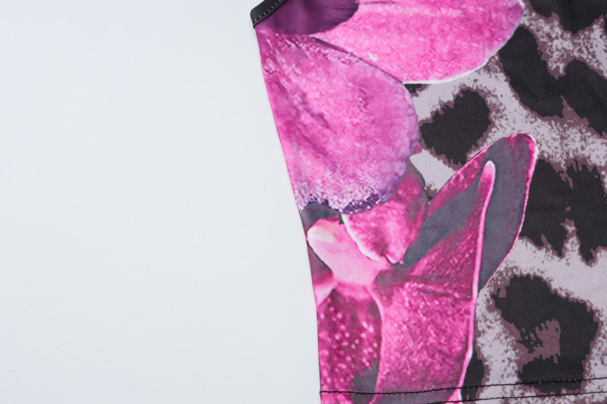 Printed One-Shoulder Two-Piece Set – Sexy & Elegant Summer Look