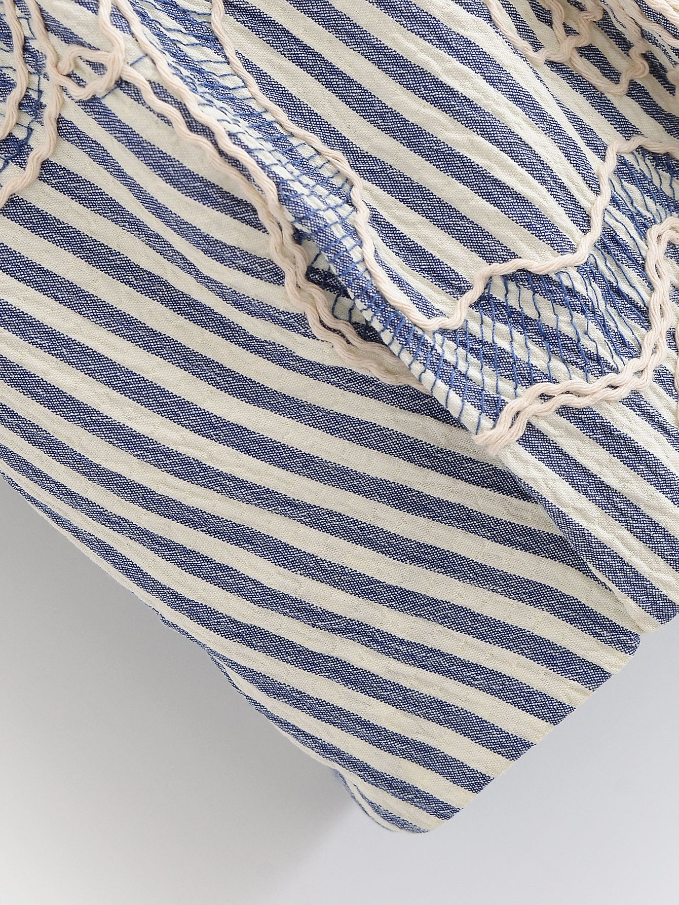 Casual Embroidered Striped Jacket