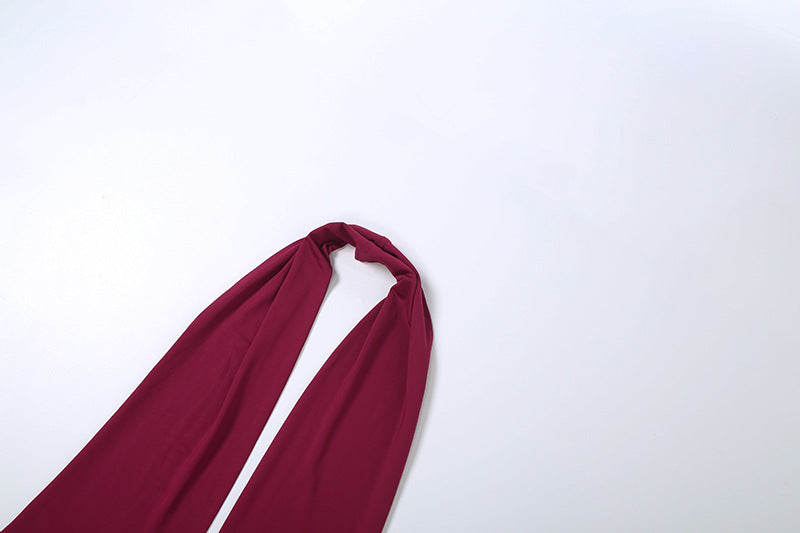 🔥 Luna Halter Plunge Backless Maxi Dress