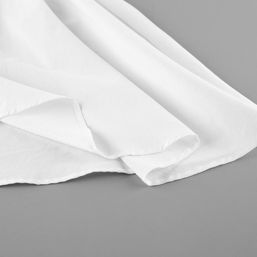 Cotton Square Neck Crop Vest & Maxi Skirt Two-Piece Set | Sleeveless Elegant Summer Set | White | Sizes S-L