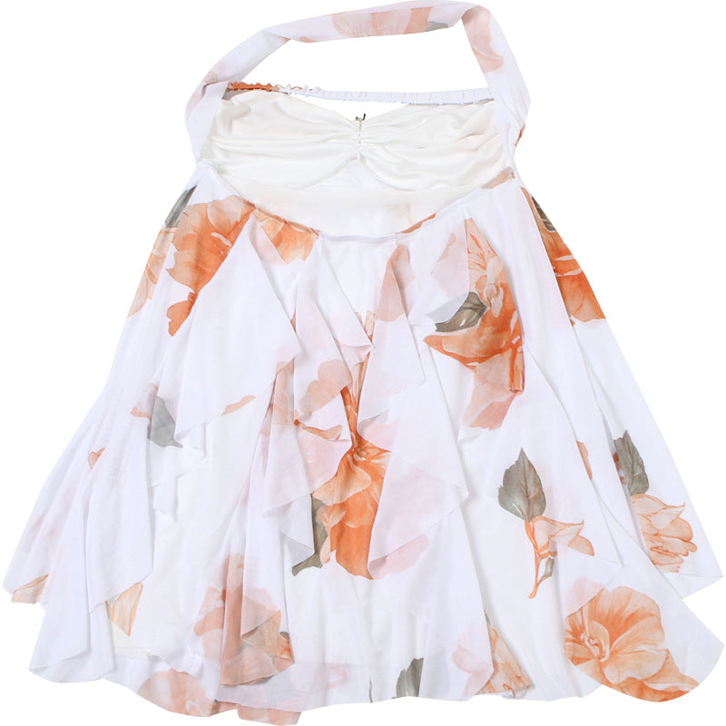 Sexy Halter Backless Mini Dress - Asymmetric Summer Cutout