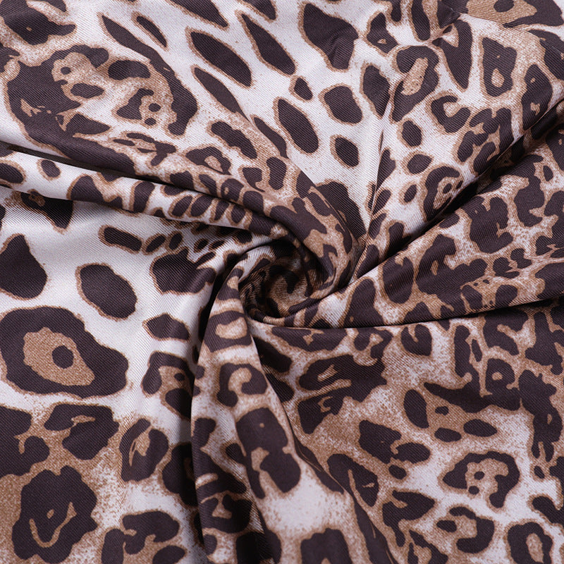 Leopard Print Lace Split Cami Maxi Dress | Cutout Bodycon Spaghetti Strap Dress | Sizes XS-L