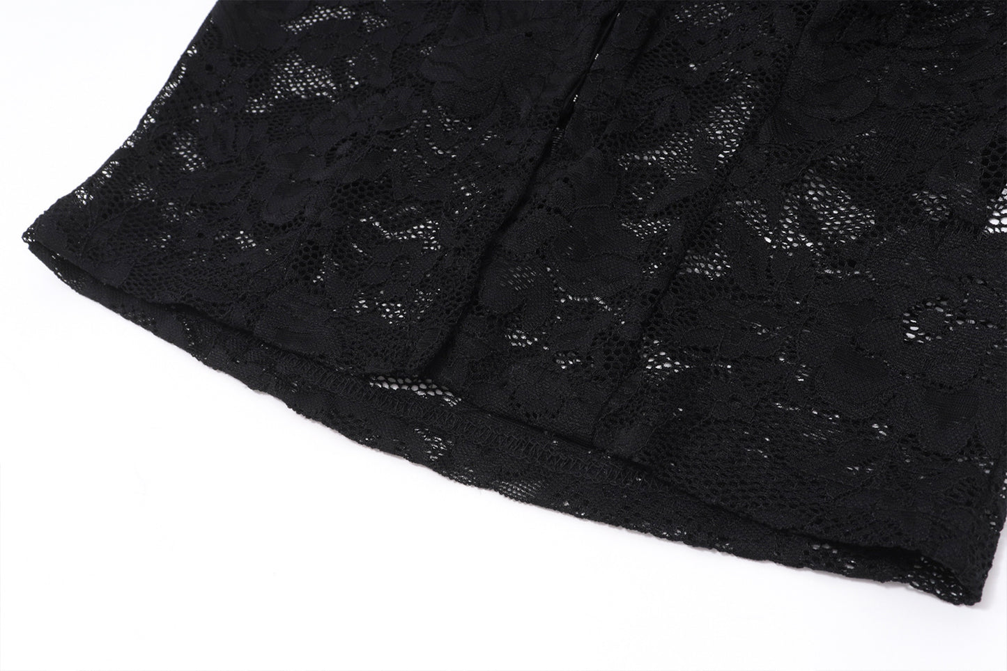 Women’s V-Neck Lace & Ruched Two-Piece Set – Slim Fit Long Sleeve Top & Mini Skirt