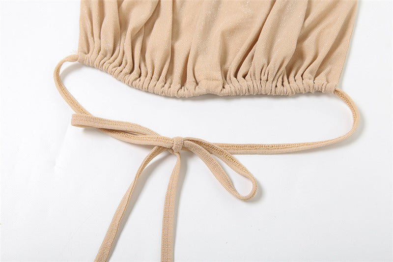 Sexy Backless Two-Piece Halter Skirt Set – Summer Outfit