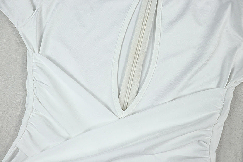 🖤 Aria Cutout Zip-Front Slim Jumpsuit