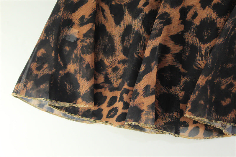 Leopard Print Mini Dress: Strappy Low Cut Lace Bodycon