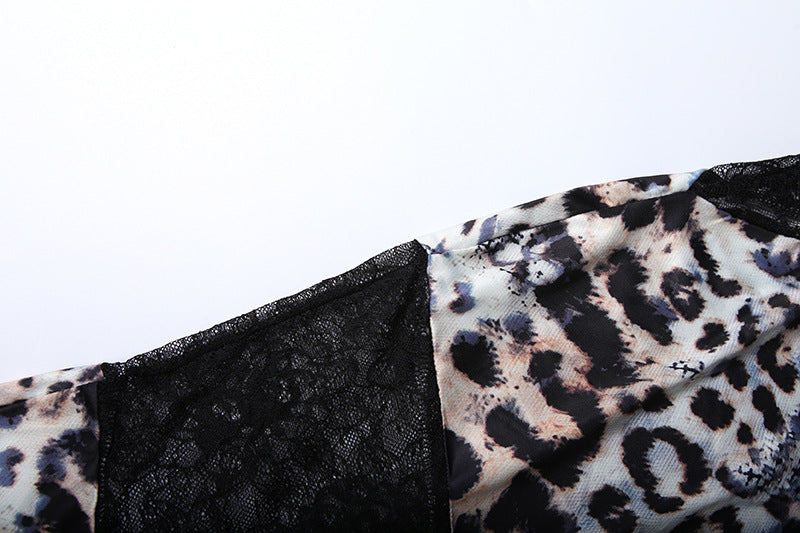 Wild Desire Leopard Lace Maxi Dress