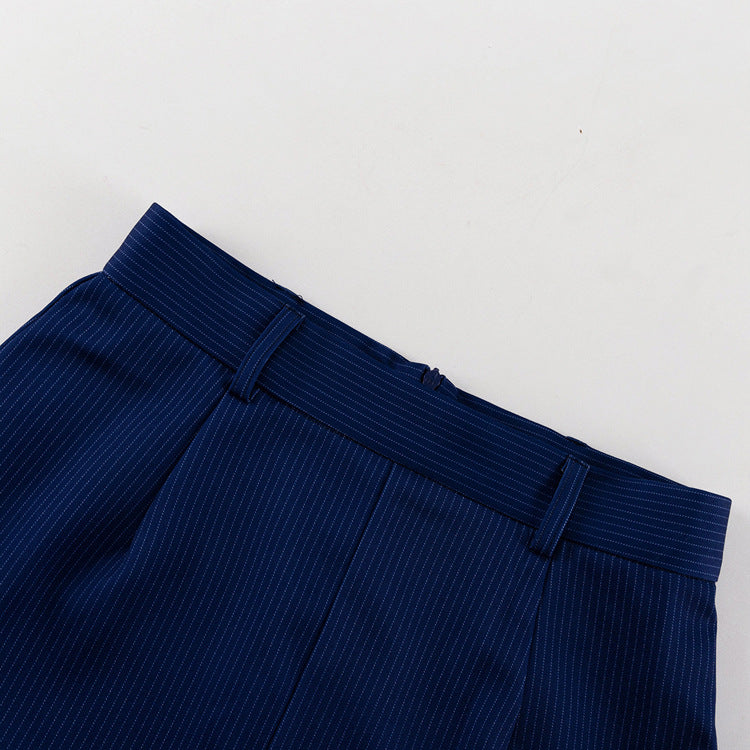 Elegant Striped Midi Skirt Set