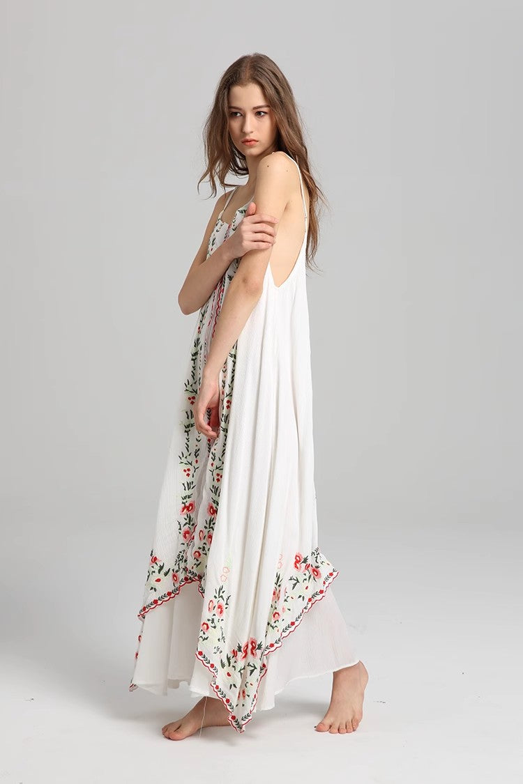 Enchanted Blooms Embroidered Maxi Dress