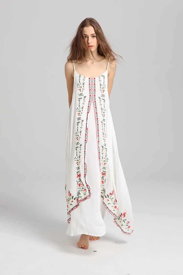 Enchanted Blooms Embroidered Maxi Dress