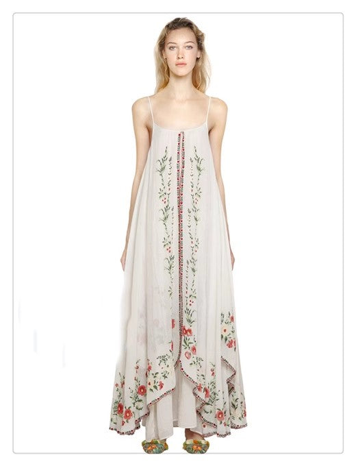 Enchanted Blooms Embroidered Maxi Dress