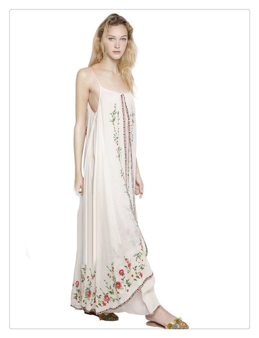Enchanted Blooms Embroidered Maxi Dress