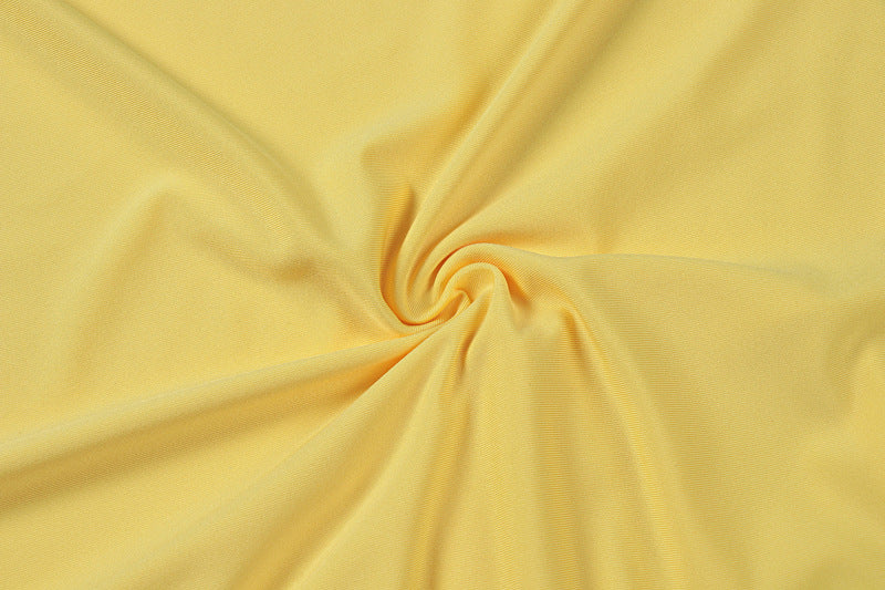 Yellow Off Shoulder Cutout Maxi Dress - Ruffle Ring Detail Party Dress