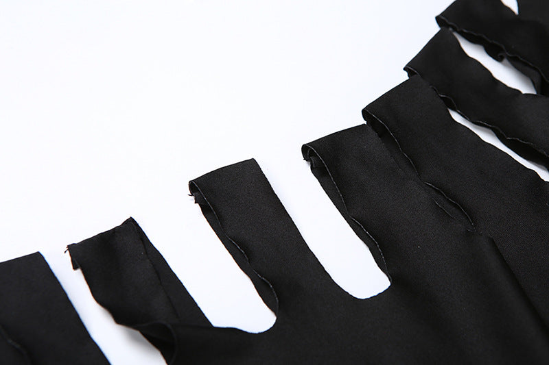 Enchanted Edge One-Shoulder Maxi Dress