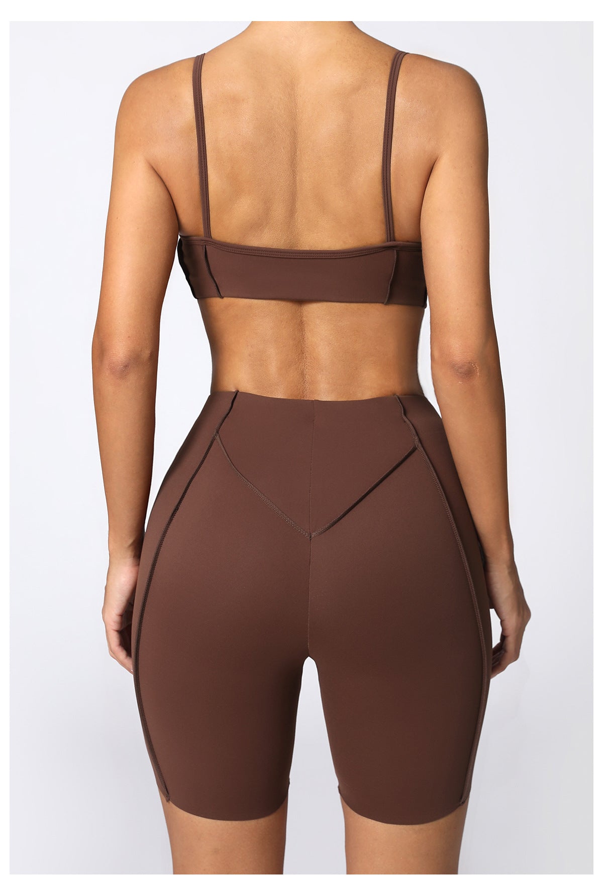 Women's Yoga Sports Set – Slim Fit High Waist Shorts & Sleeveless Top