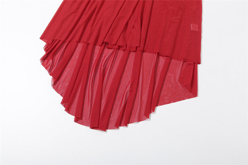 ✨ Seraphina Lace Cutout Asymmetric Maxi Dress