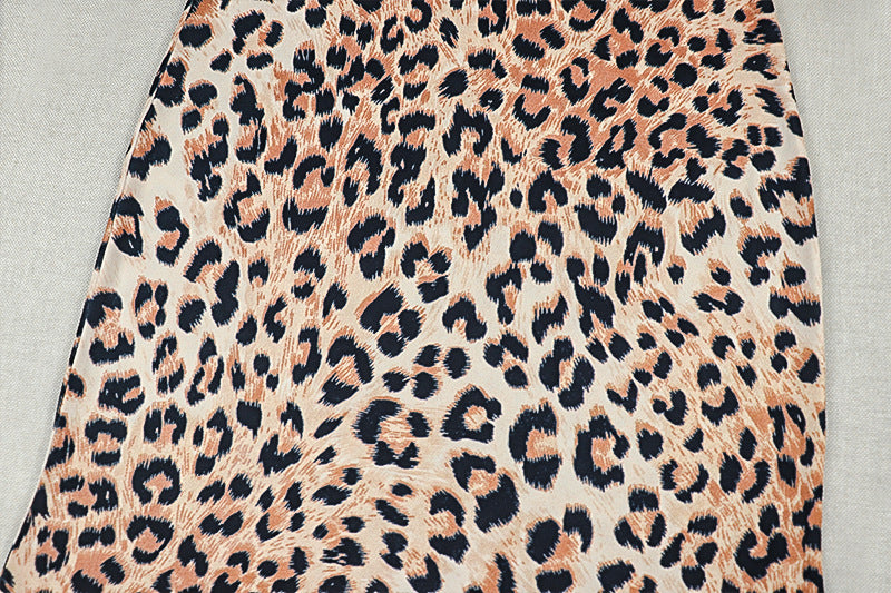 Leopard Print Halter Backless Maxi Dress | Slim Fit Bodycon Formal Dress | Animal Print