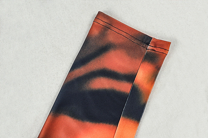 Women’s Tiger Print Jumpsuit – Sleeveless V-Neck Slim Fit, Full Length