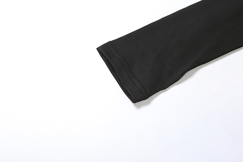 Women’s Off-the-Shoulder Slim Fit Jumpsuit – Long Sleeve Furry Patchwork Full-Length Party Outfit