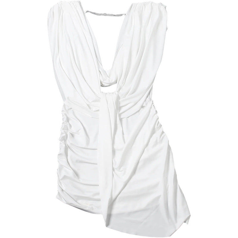 🔥 Valencia Asymmetric Ruched Mini Dress