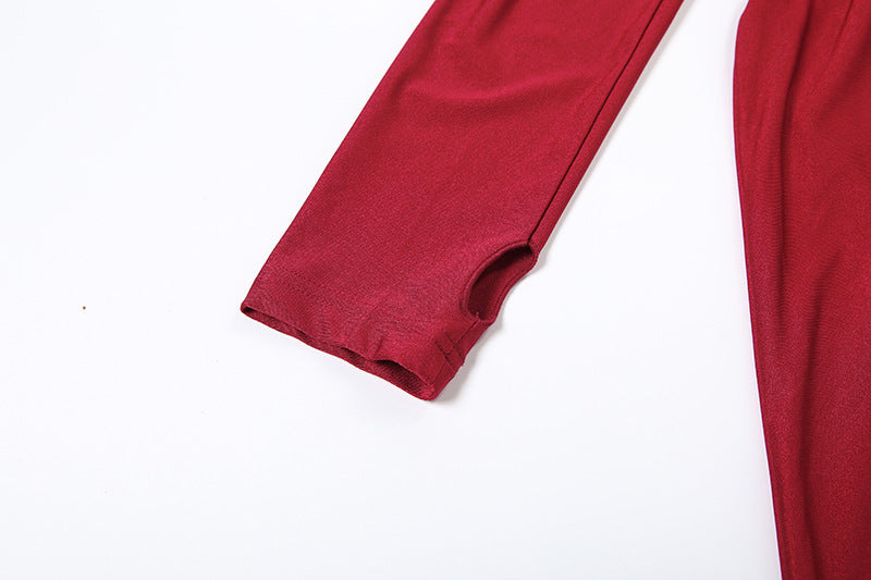 Women’s Off Shoulder Cropped Jumpsuit – Furry Stitching, Long Sleeve, Slim Fit