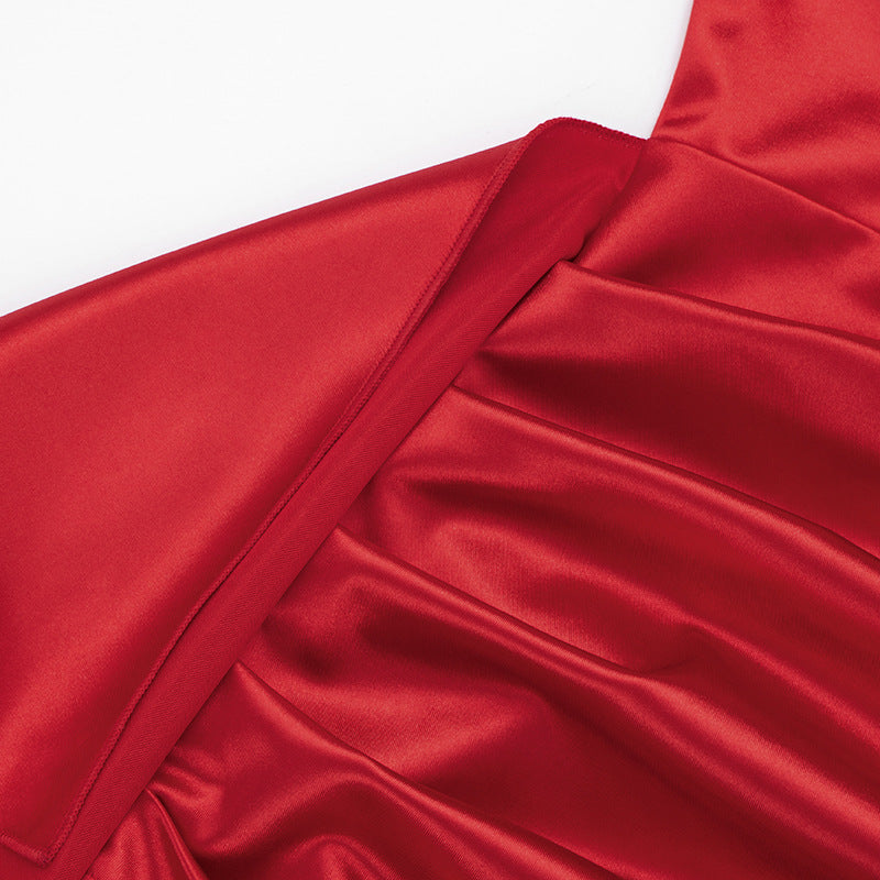 💎 Luna Luxe Rhinestone Asymmetric Mini Dress