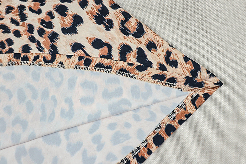 Leopard Print Halter Backless Maxi Dress | Slim Fit Bodycon Formal Dress | Animal Print