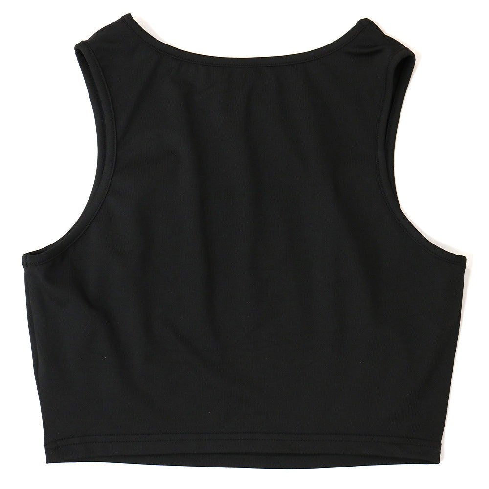 Women’s Sleeveless Crop Top & Mini Skirt Set – Graphic Rhinestone Summer Two-Piece Outfit