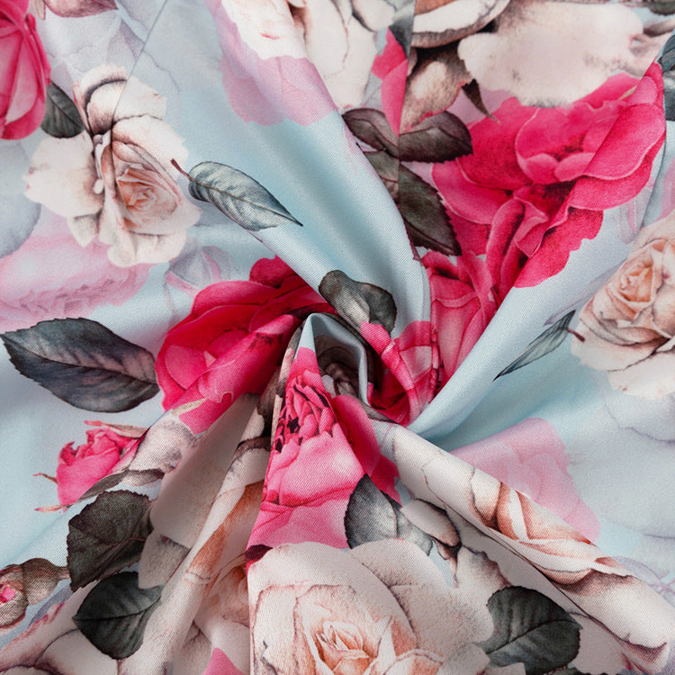 Women’s Two Piece Skirt Set – Floral Collared Top and Short Skirt