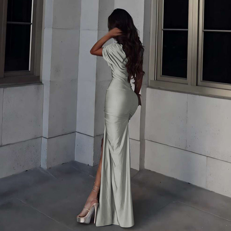 Sexy Backless V-Neck Maxi Dress