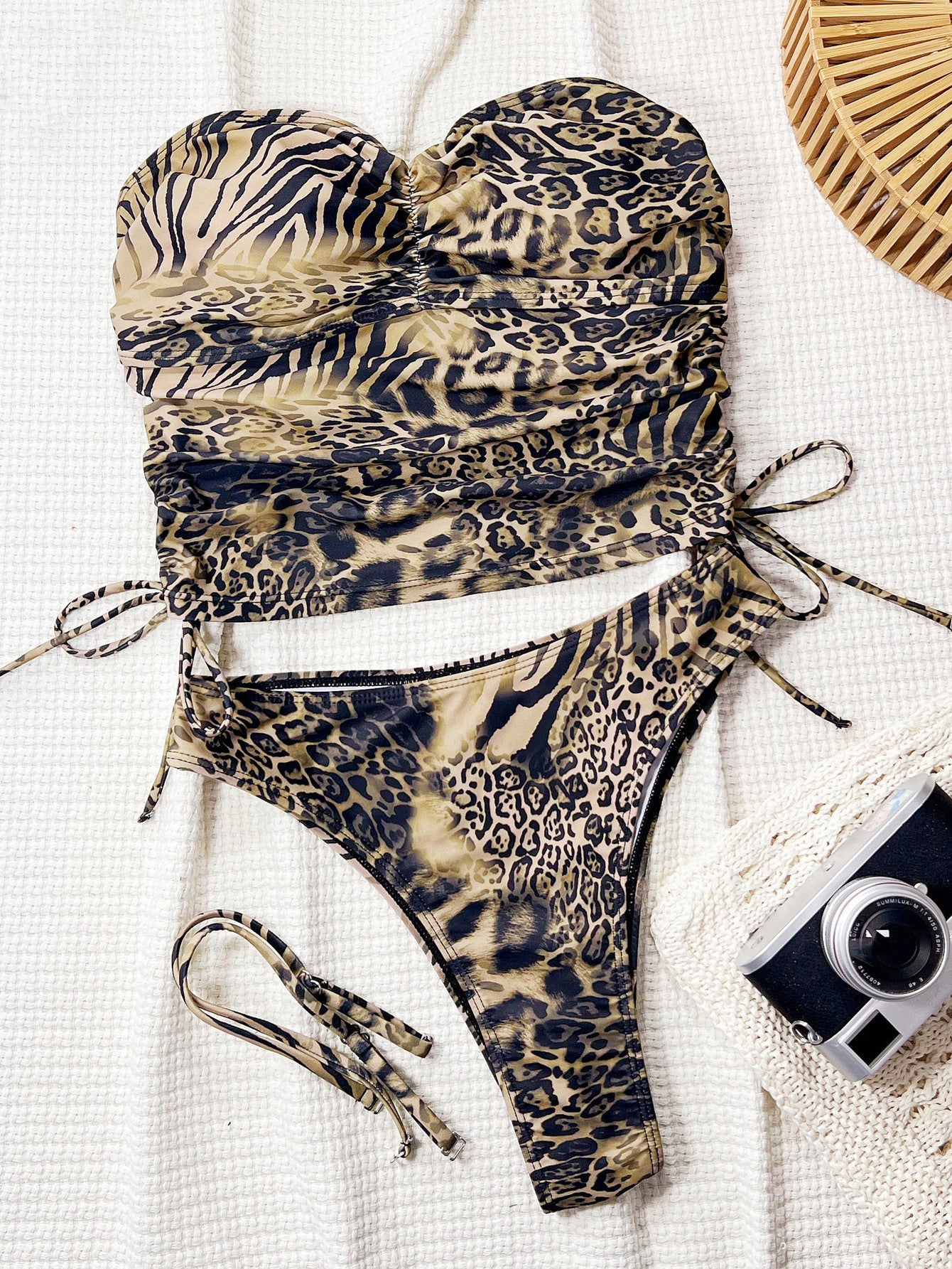 Leopard Print Bikini with Tie Details