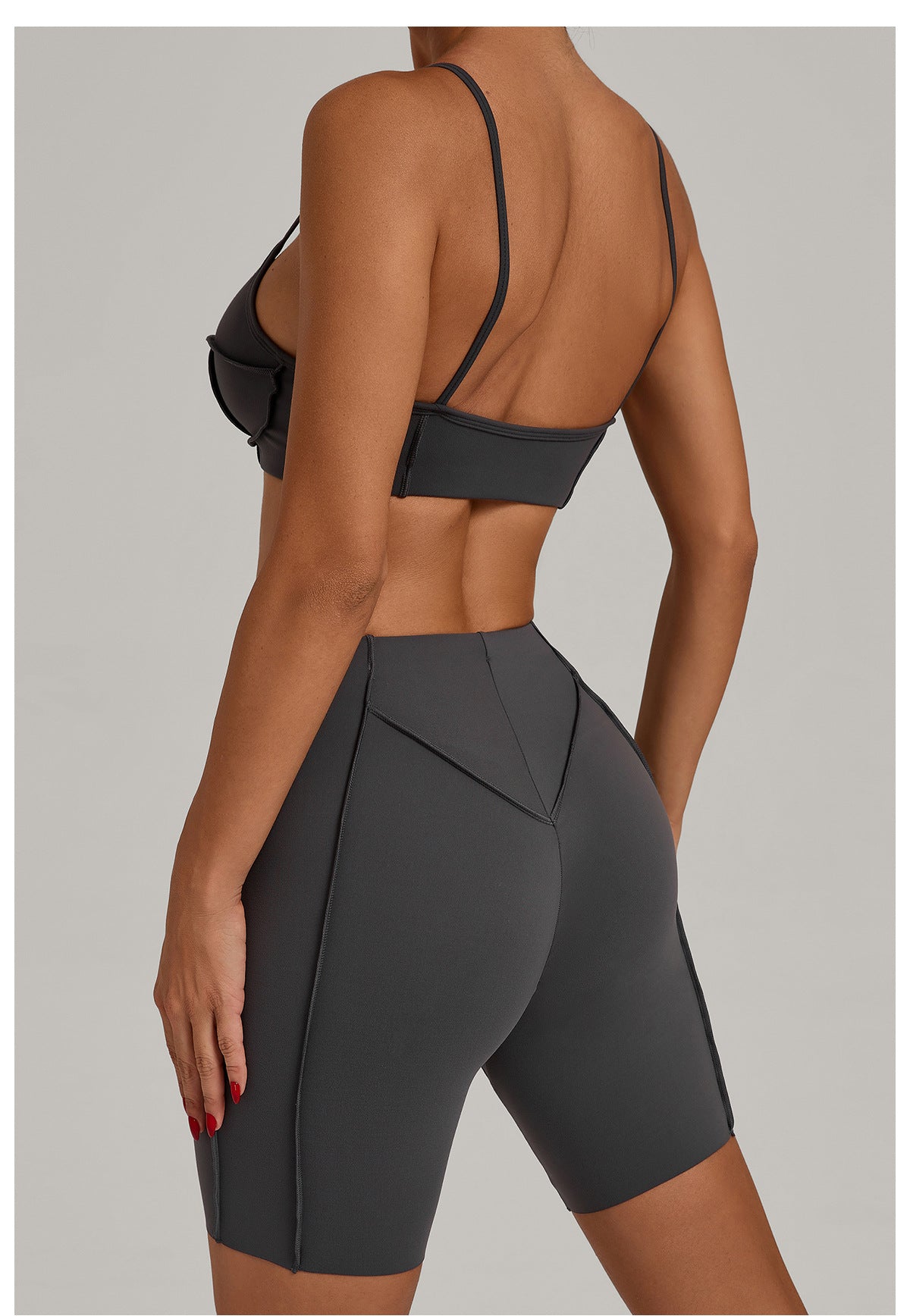 Women's Yoga Sports Set – Slim Fit High Waist Shorts & Sleeveless Top