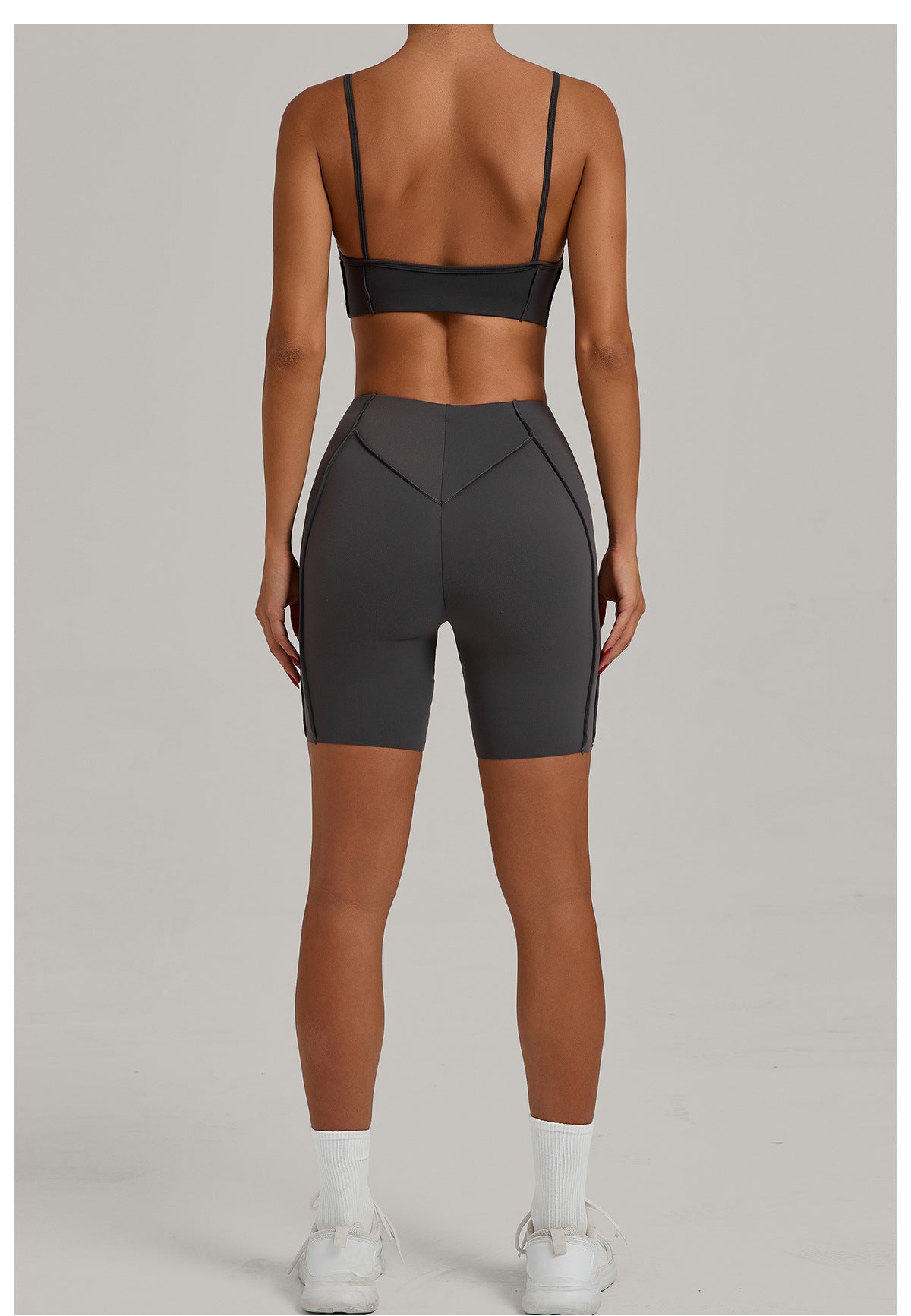 Women's Yoga Sports Set – Slim Fit High Waist Shorts & Sleeveless Top