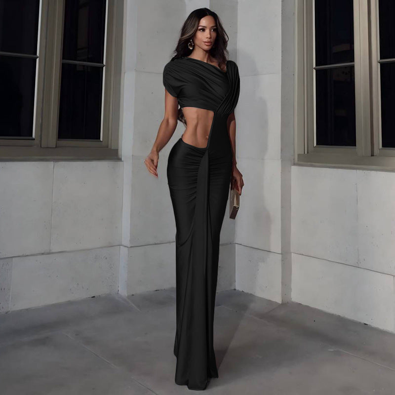 Sexy Backless V-Neck Maxi Dress