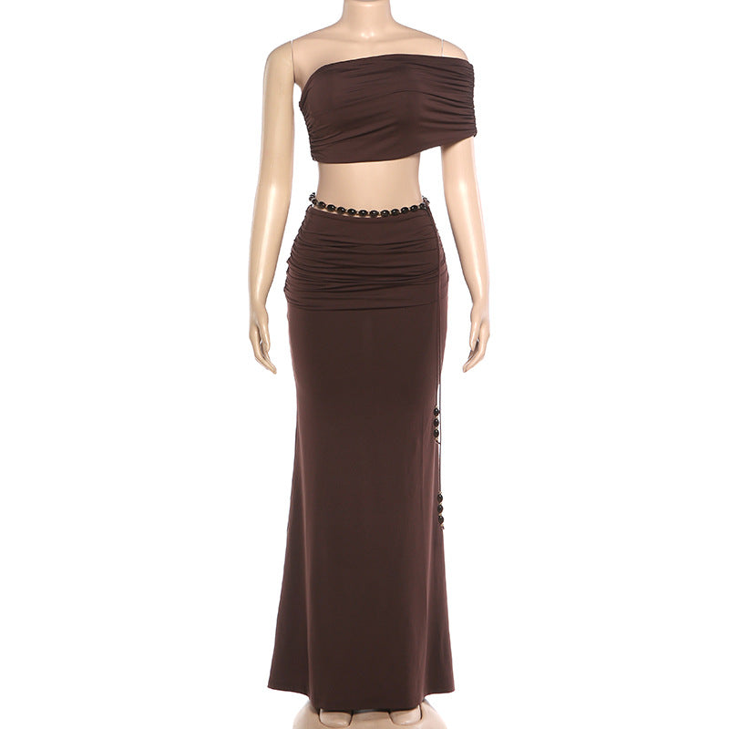 Heatwave Off-Shoulder Maxi Skirt Set