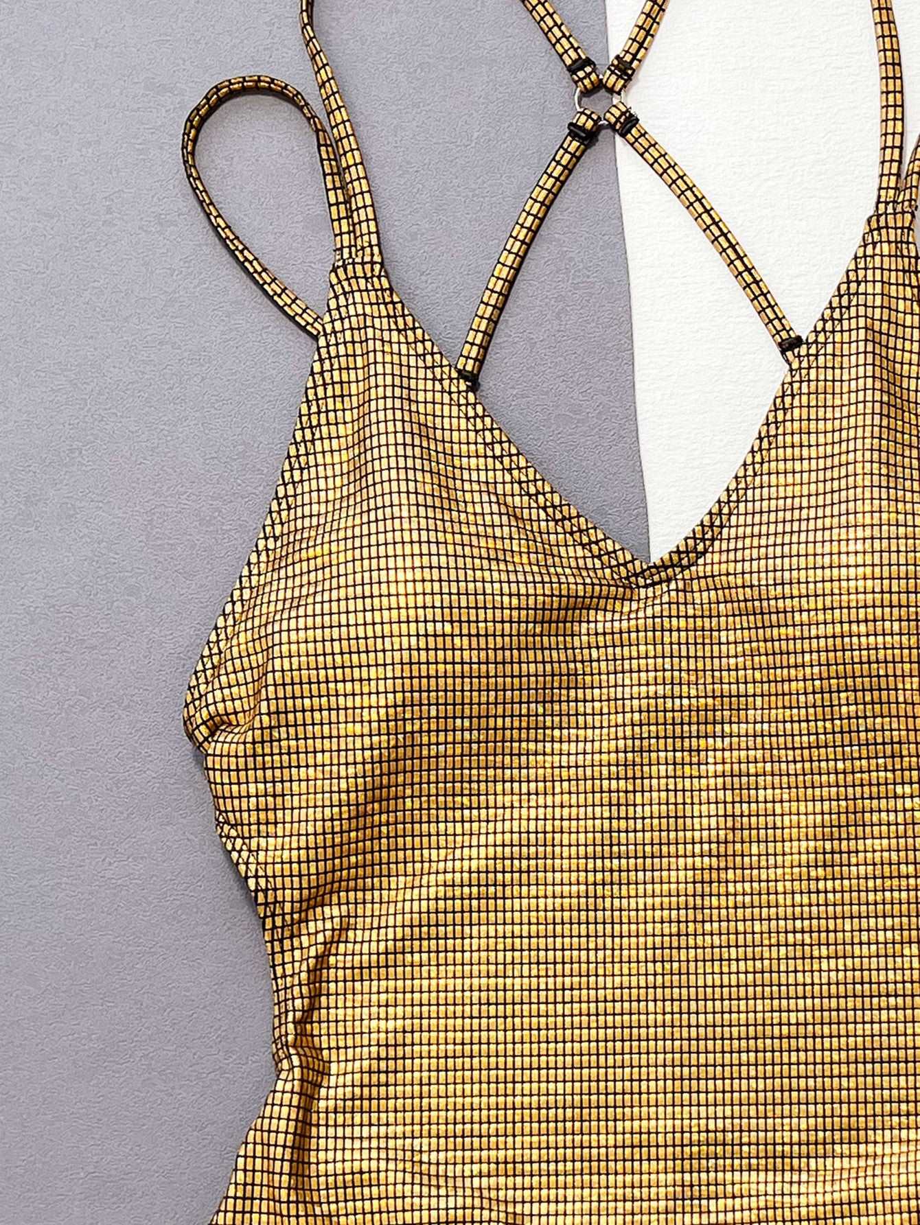 Kyemiah's One Piece Gold Swimsuit