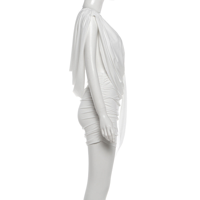 🔥 Valencia Asymmetric Ruched Mini Dress