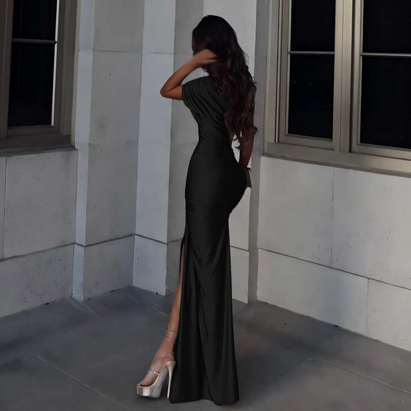 Sexy Backless V-Neck Maxi Dress