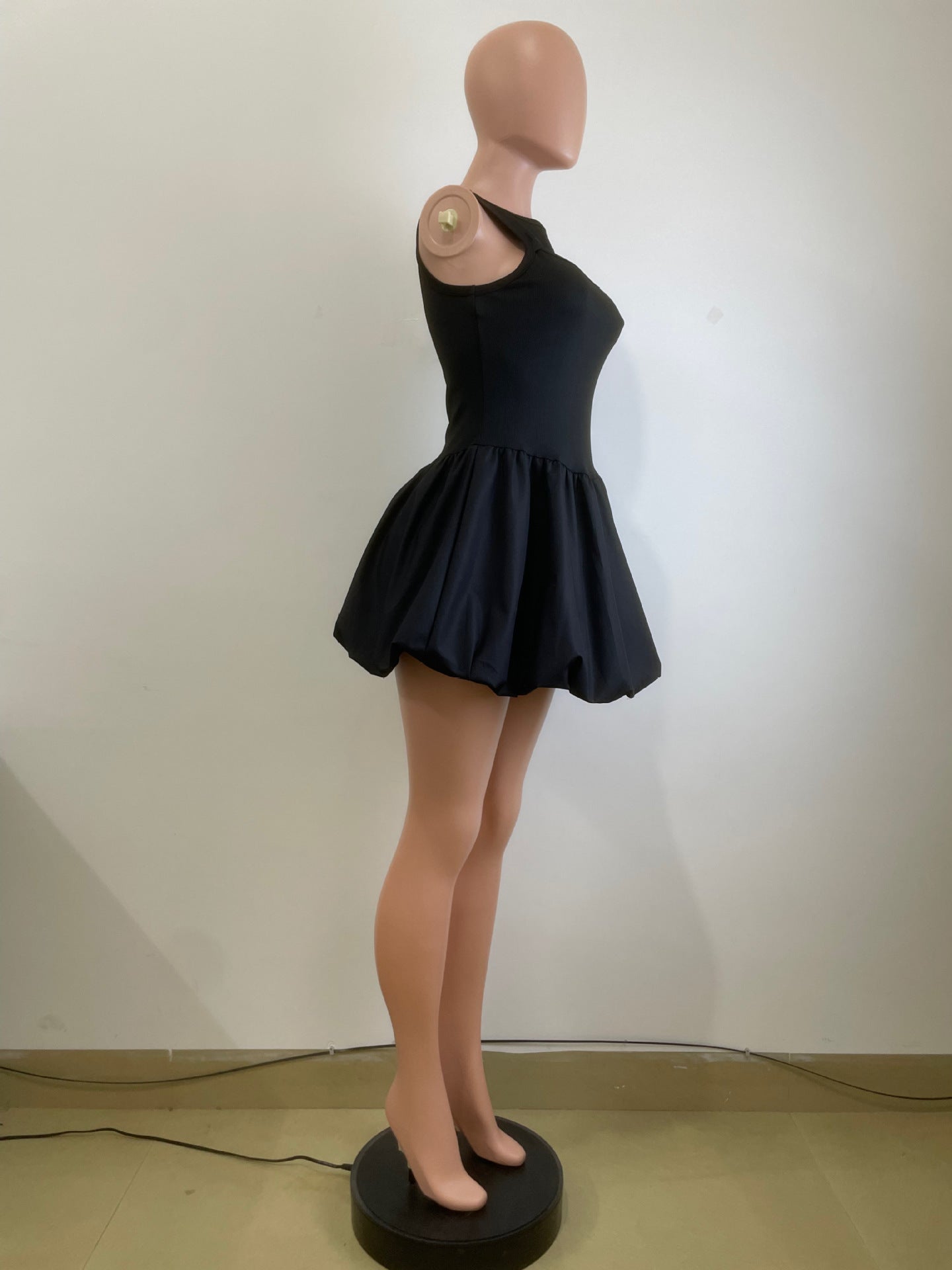 Black Cutout Mini Dress - Sleeveless A-Line Bodycon