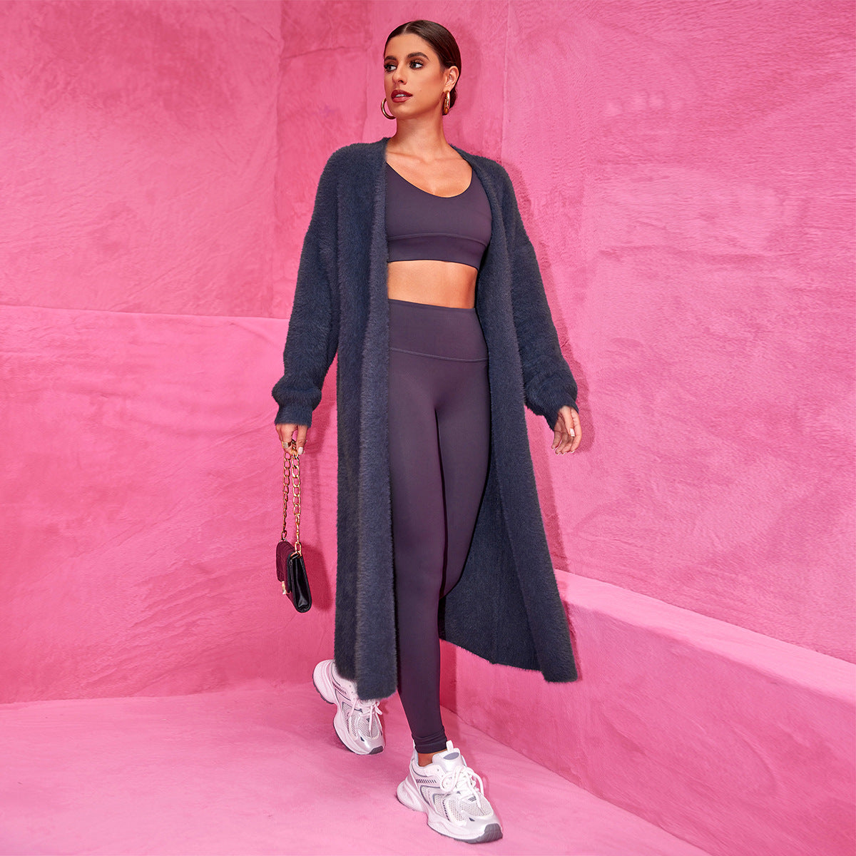 Cozy Chunky Knit Maxi Sweater: Loose Fit Duster Coat Outerwear