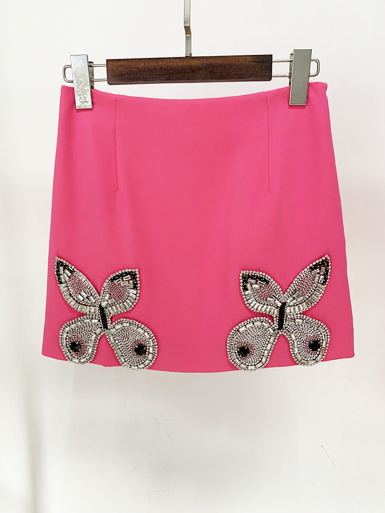 Sparkly Two-Piece Mini Skirt Set