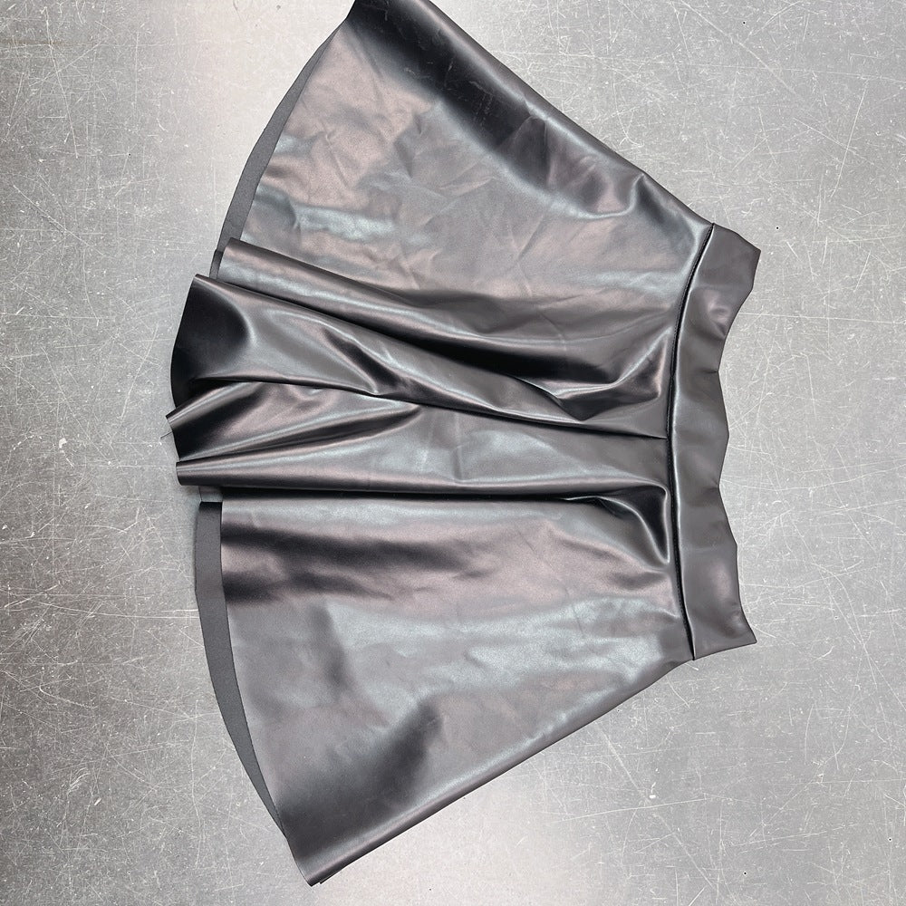 Sexy Asymmetric Faux Leather Skirt