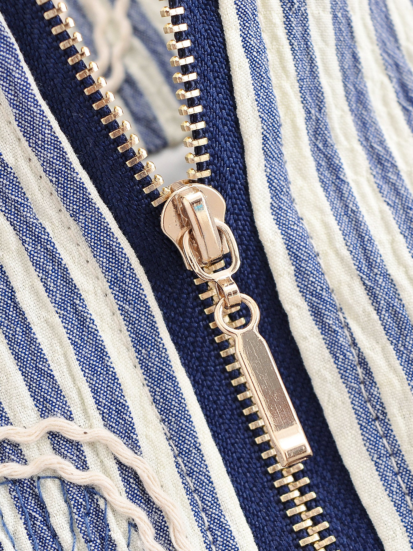 Casual Embroidered Striped Jacket
