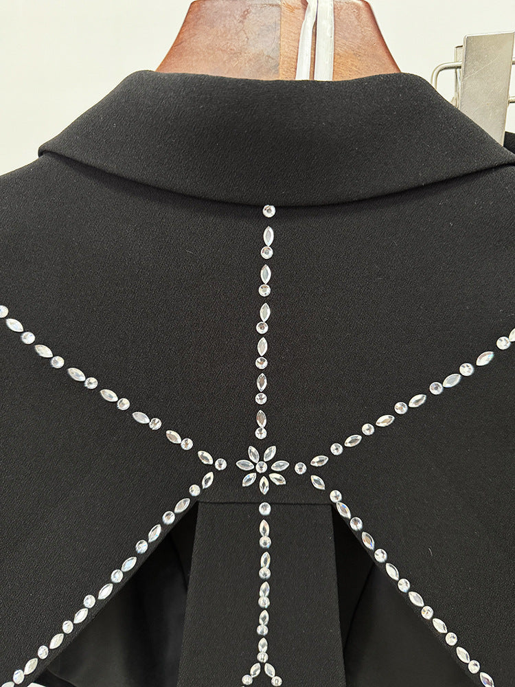 Rhinestone Cutout Backless Pant Suit
